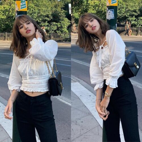 เสื้อลิซ่าสีขาว