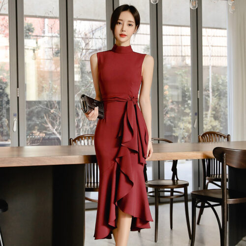 ชุดเดรส สีแดง-92060