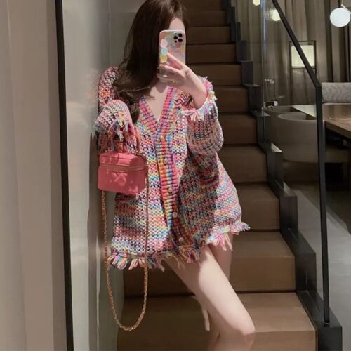 Little Fragrant Rainbow เสื้อกันหนาว Cardigan