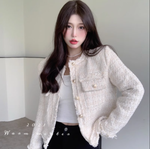 CREAM TWEED JACKET - 123 เสื้อคลุมผ้าทวิต